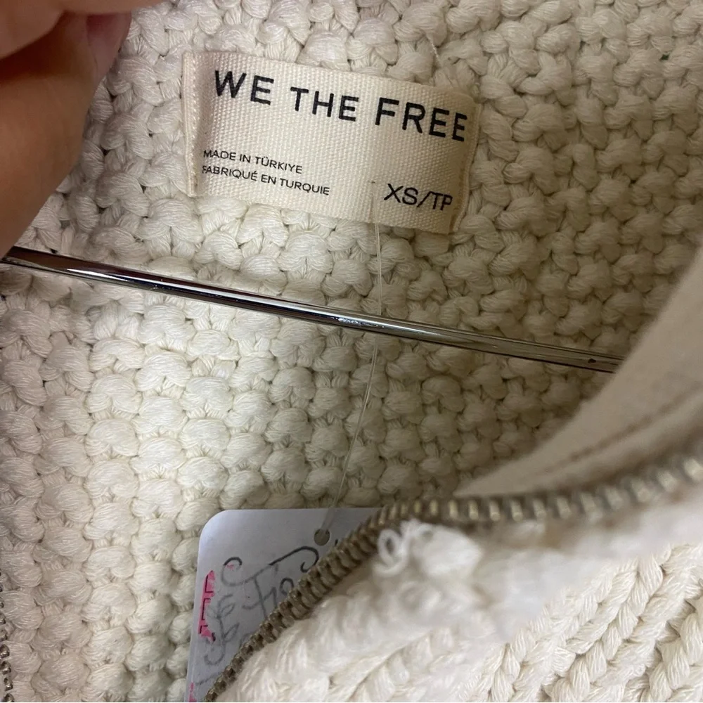 Free People We The Free Lil Lad‎ Cardi Cardigan Cream Knit XS